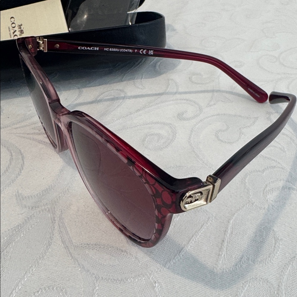 Coach Gradient Red 54 mm Round Sunglasses - Picture 13 of 15